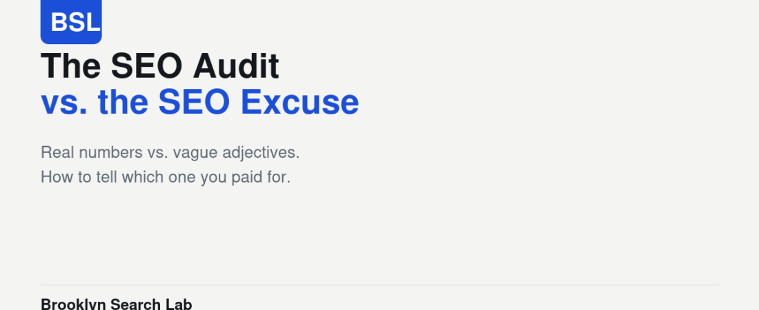 The Real Difference Between an SEO Audit and an SEO Excuse